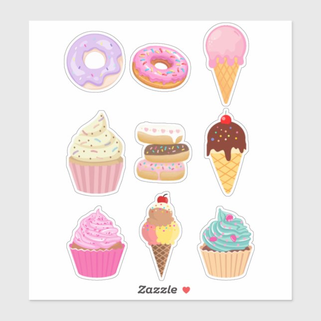 Delightful Dessert for Kids and Craft lovers Sticker (Sheet)