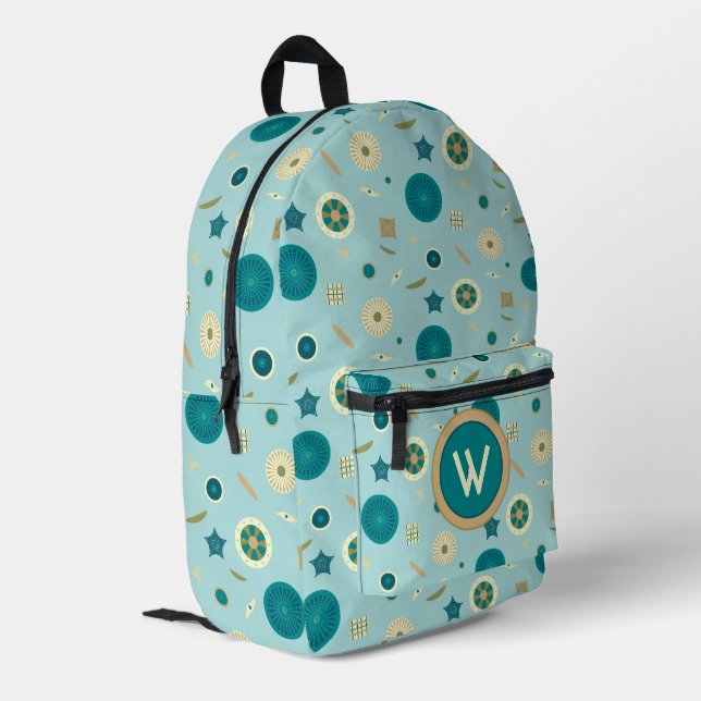 Delightful Diatoms Printed Backpack (Back Corner Left)