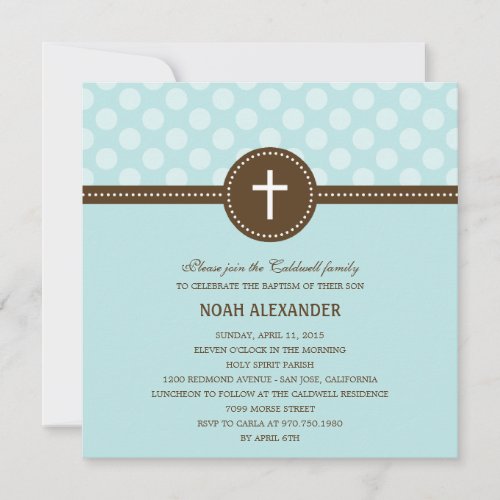 Delightful Dots Baptism/Christening Invitation