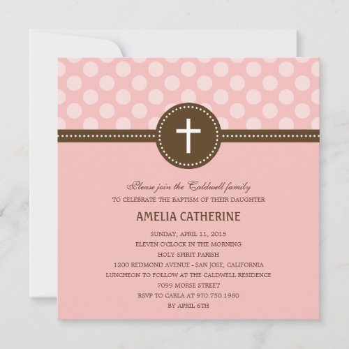 Delightful Dots Baptism/Christening Invitation