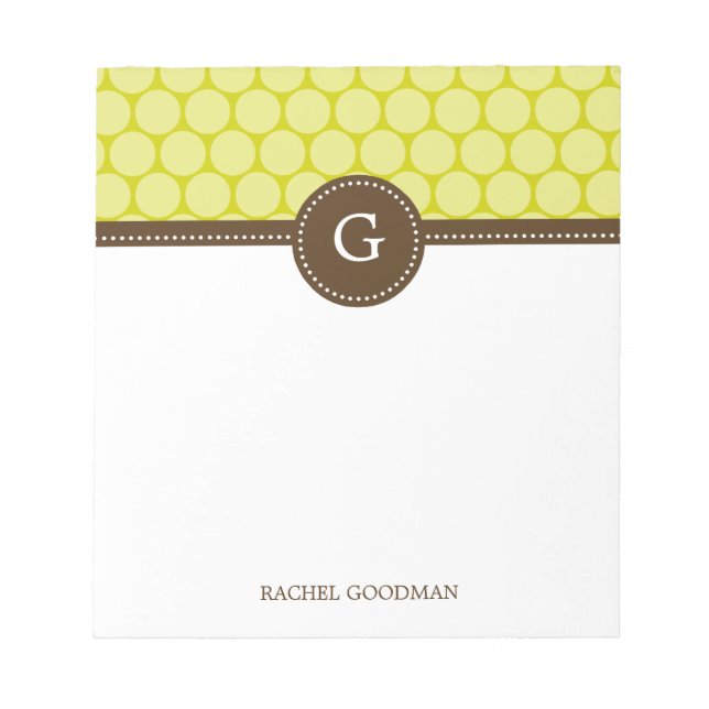 Delightful Dots Personalized Notepad (Front)