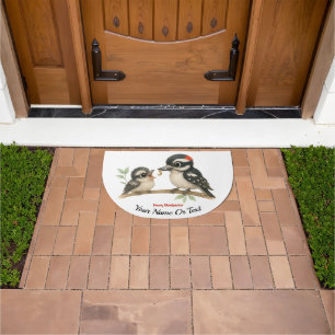 Delightful Downy  Woodpecker Doormat
