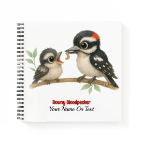 Delightful Downy Woodpecker Notebook