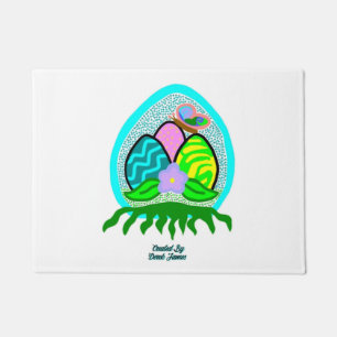 Delightful Easter Eggs Door Mat