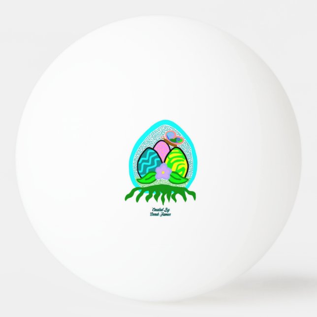 Delightful Easter Eggs Ping Pong Ball (Front)