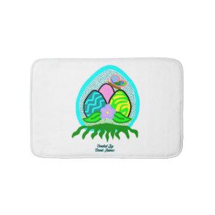 Delightful Easter Eggs Small Bath Mat