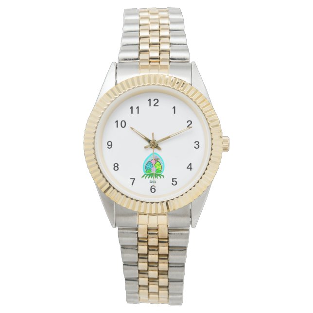Delightful Easter Eggs Unisex Two-Tone Watch (Front)