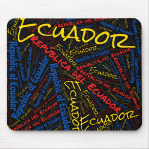 Delightful Ecuador Flag Colors Patriotic Mouse Pad