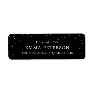 Delightful EDITABLE COLOR Graduation Address Label