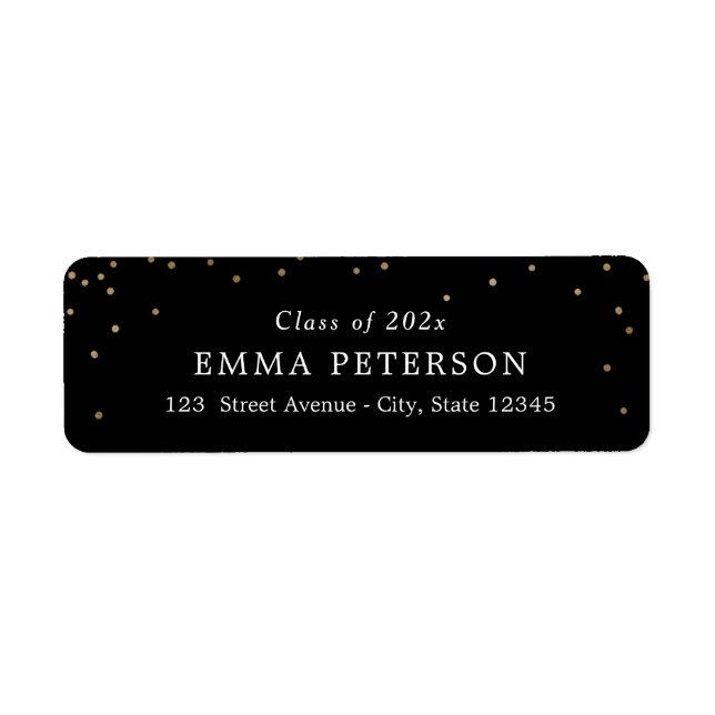 Delightful EDITABLE COLOR Graduation Address Label (Front)