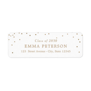Delightful EDITABLE COLOR Graduation Address Label