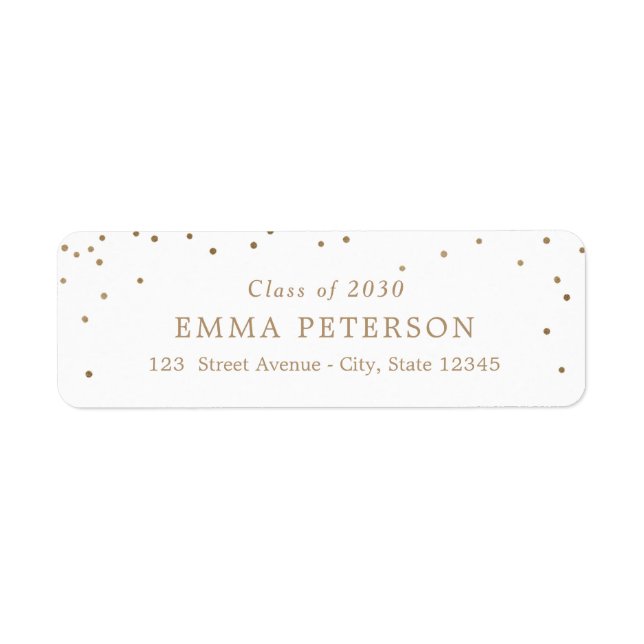 Delightful EDITABLE COLOR Graduation Address Label (Front)