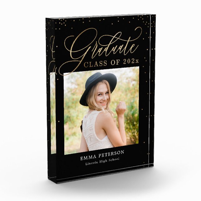 Delightful EDITABLE COLOR Graduation Block (Left)