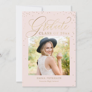 Delightful EDITABLE COLOR Graduation Invitation