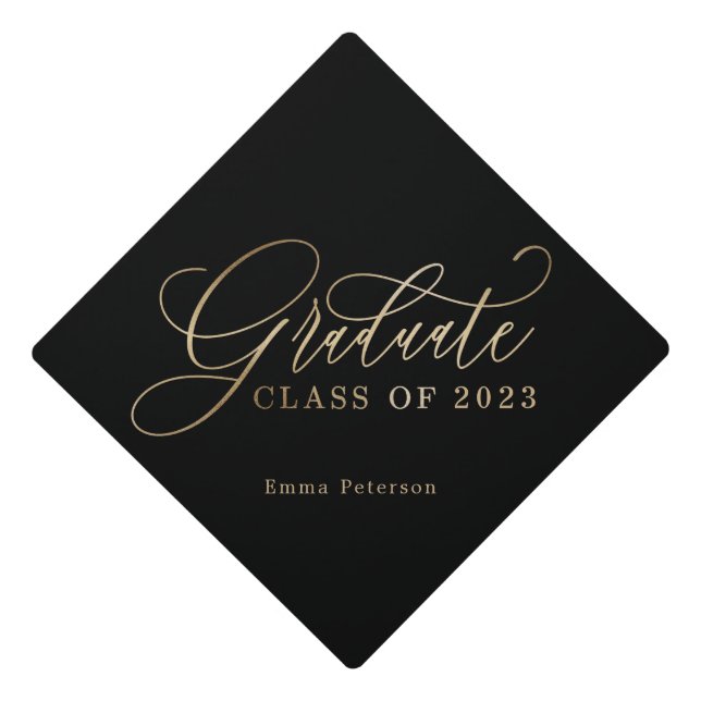 Delightful EDITABLE COLOR Graduation Tassel Topper (Front)