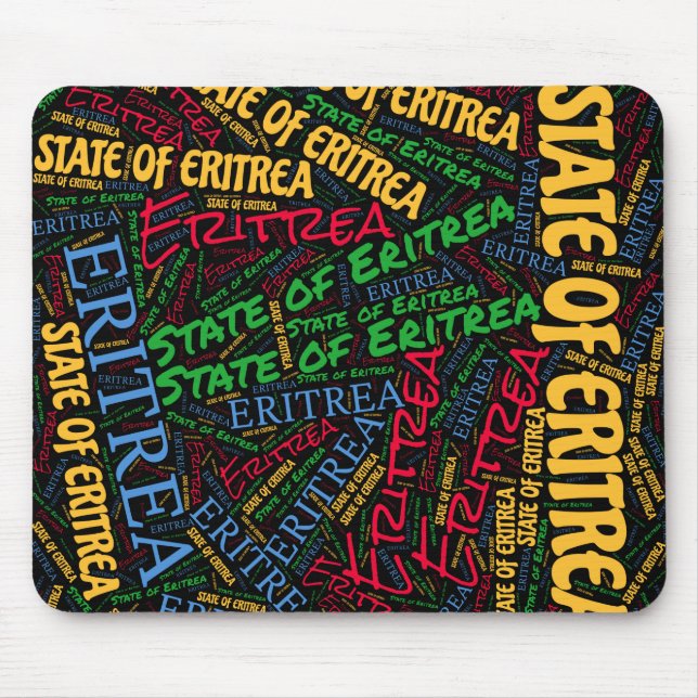 Delightful Eritrea Flag Colors Patriotic Mouse Pad (Front)