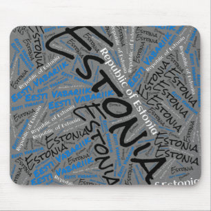 Delightful Estonia Flag Colors Patriotic Mouse Pad