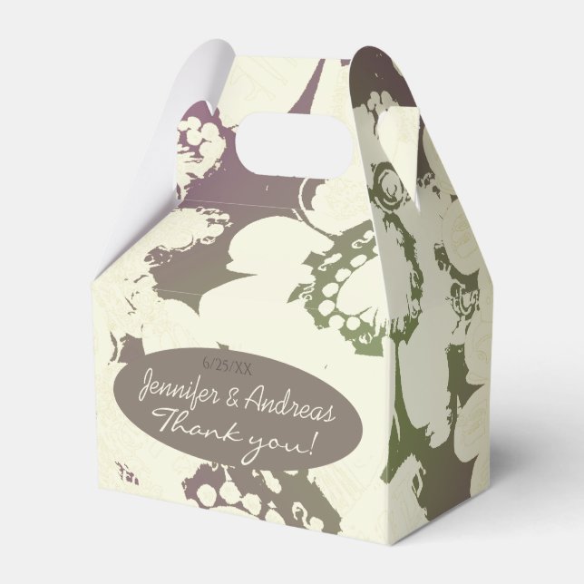 Delightful Floral 30th Anniversary  Favor Box (Front Side)