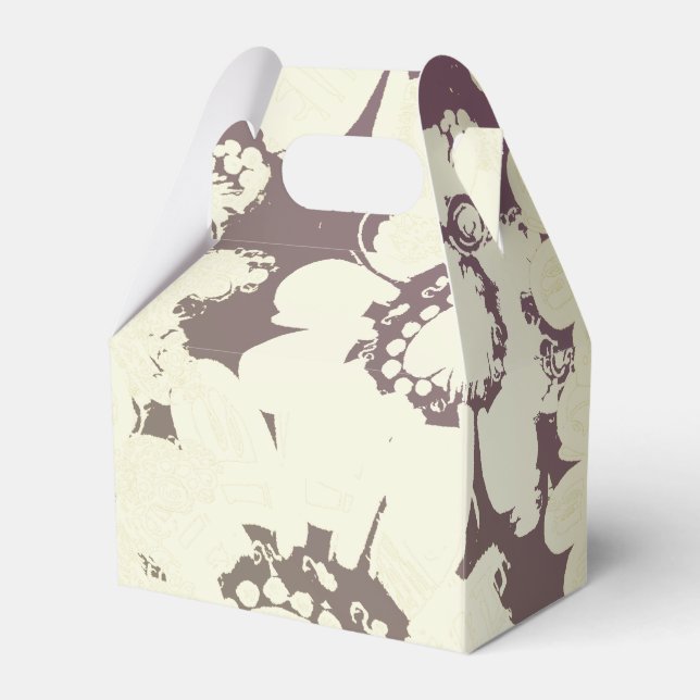 Delightful Floral Wedding Favor Favor Boxes (Front Side)