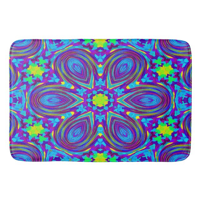 Delightful flower..... bath mat (Front)
