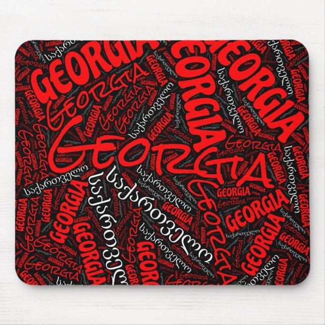Delightful Georgia Flag Colors Patriotic Mouse Pad (Front)