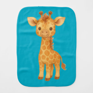 "Delightful Giraffe" Baby Burp Cloth