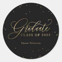 2021 Graduation Invitation Envelope Seals, Matte Gold Foil