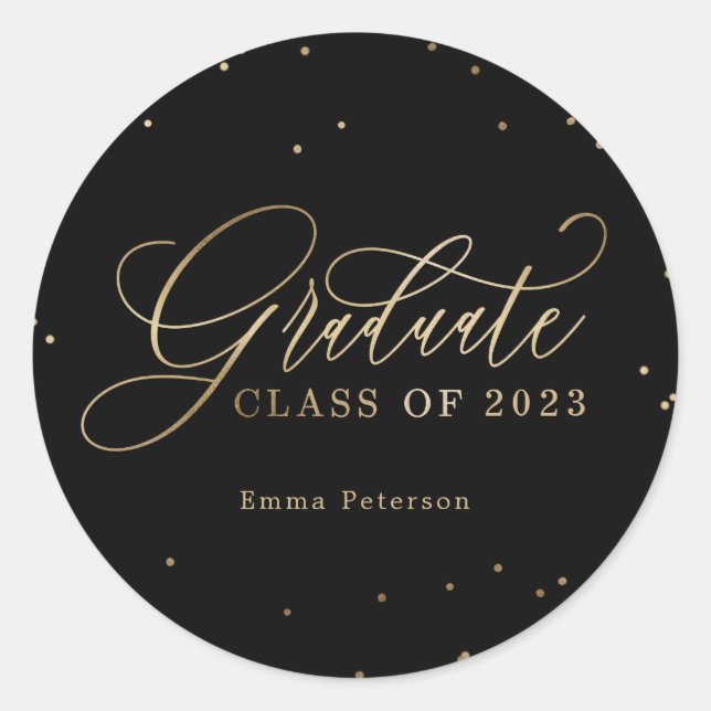 Delightful Graduation Stickers or Envelope Seals (Front)