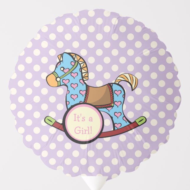 Delightful Hearts Rocking Horse Shower Balloon (Front)