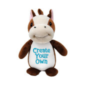 Delightful High-Quality Brown Horse 6" Plushie (Front)