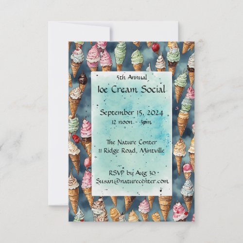 Delightful Ice Cream Extravaganza Invitation