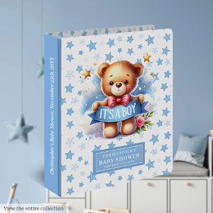 Delightful It’s a boy binder for baby shower gift