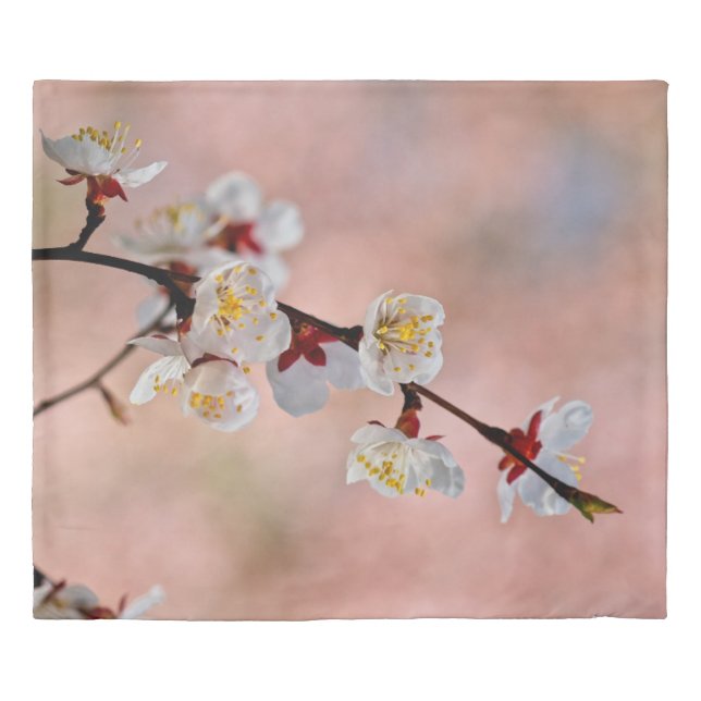 Delightful Japanese Apricot Flowers Duvet Cover (Front)