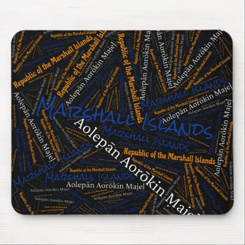 Delightful Marshall Islands Flag Colors Patriotic  Mouse Pad