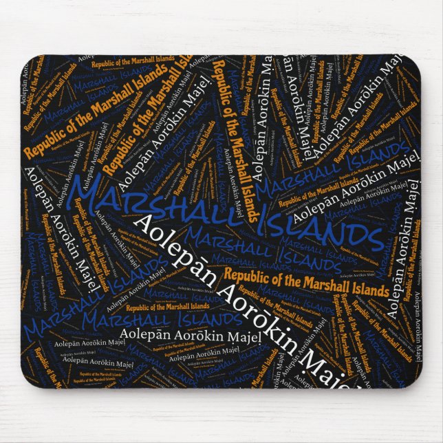 Delightful Marshall Islands Flag Colors Patriotic  Mouse Pad (Front)