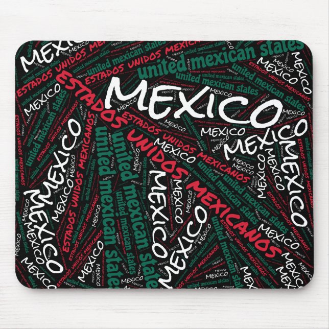 Delightful Mexico Flag Colors Patriotic Mouse Pad (Front)