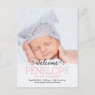 DELIGHTFUL Modern Birth Announcement