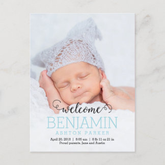 DELIGHTFUL Modern Birth Announcement