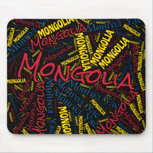 Delightful Mongolia Flag Colors Patriotic Mouse Pad
