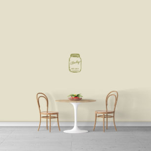 Delightful Name In Mason Jar Small Wall Decal