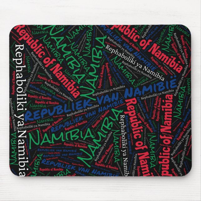 Delightful Namibia Flag Colors Patriotic Mouse Pad (Front)
