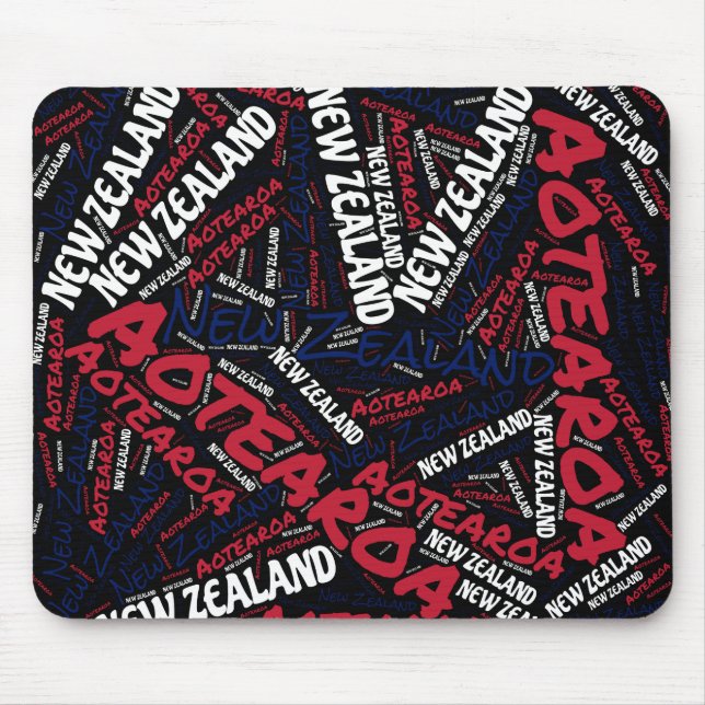 Delightful New Zealand Flag Colors Patriotic Mouse Pad (Front)