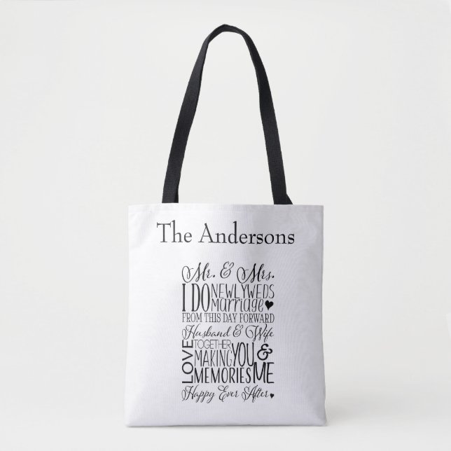 Delightful Newlyweds Tote Bag (Front)