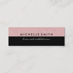 Delightful Pink and Plain Black Mini Business Card