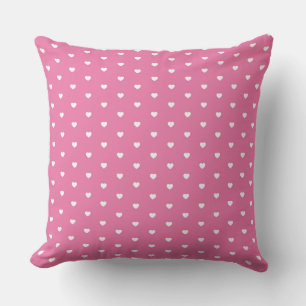 Delightful Pink Heart Grid for Love-Inspired Throw Pillow