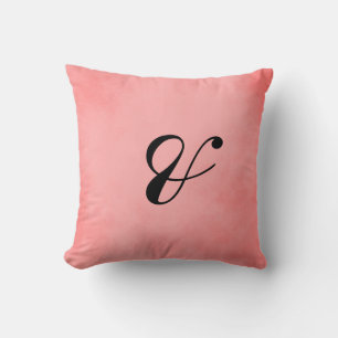 Delightful Pink Parchment Mr. and Mrs. Throw Pillow