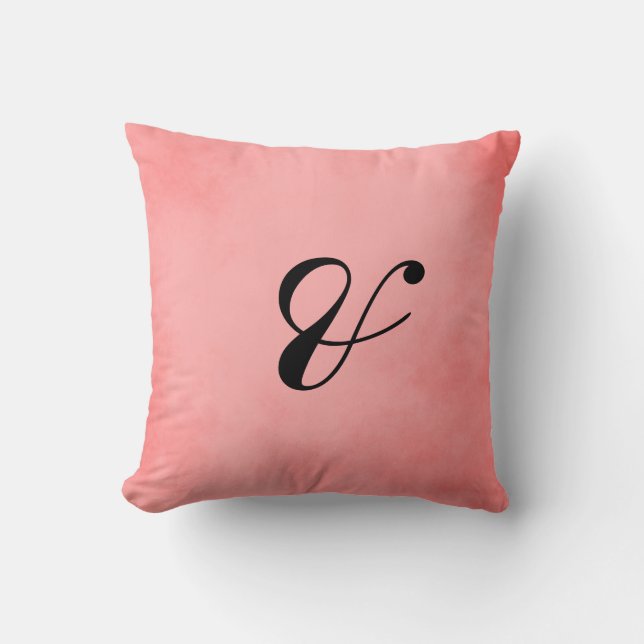 Delightful Pink Parchment Mr. and Mrs. Throw Pillow (Front)