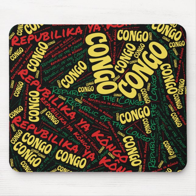 Delightful Republic of the Congo Flag Colors Mouse Pad (Front)