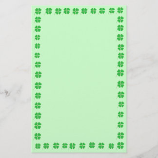 Delightful Shamrocks Trimmed in Gold Stationery