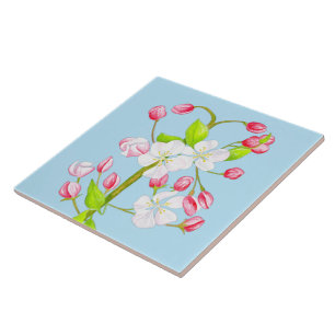 Delightful Spring on a Ceramic Tile (C)